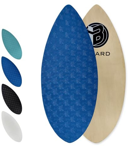 iBOARD Skipper Skimboard 36/41 – Gloss Wood Board w/ Traction Pad