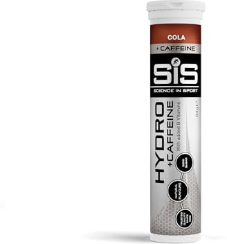 Science in Sport Hydro Electrolyte Tablets 20 pcs. Cola + Caffeine – Vegan & Gluten-Free, with Sodium, Calcium, Potassium & Magnesium for Balanced Electrolyte Levels (Packaging May Vary)