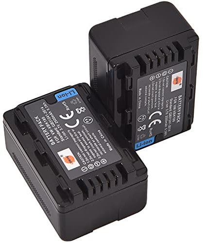 DSTE® 2pcs VW-VBK180 Rechargeable Li-ion Battery for Panasonic HC-V10, HC-V100, HC-V100M, HC-V500, HC-V500M, HC-V700, HC-V700M, HDC-HS60, HDC-HS80, HDC-SD40, HDC-SD60, HDC-SD80, HDC-SD90 Digital Cameras
