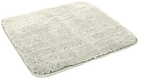 Kinzler J-10003/30 Silber Badematte, Mikrofaser, 50x55 cm ohne Ausschnitt