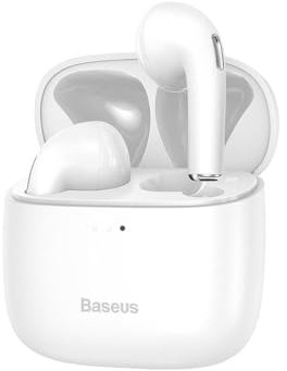 Baseus Bowie E8 True Wireless Bluetooth Earphones, BT 5.0, IPX5, TWS White (NGE8-02)