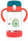 ÜneeQbaby Gobelet Enfant Active Plus avec Paille Pondérée Flexible à 360 Degrés, Anti Goutte, en Tritan – Sans BPA, Bec Souple, Ouverture par Un Bouton 300m (Noah Baleine Rouge)