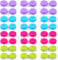 Elcoho 24 Pack Contact Lens Cases Contact Lens Holder Box Left/Right Eyes Contact Lens Container, 4 Colors