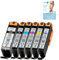 realpaper Bundle 6 Originale Canon Setup Druckerpatronen PGI-580/ CLI-581 mit Photoblau passend für die Drucker Canon Pixma TS8250 TS8350 (a) TS8351 (a) TS9150 [+25 Blatt Fotopapier der Marke
