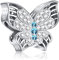 NINGAN farfalla Charms fit Pandora Charms Bracciali, 925 Sterling Silver Bead Heart Charm per bracciali e collane, perfetto regalo di San Valentino per le donne moglie mamma
