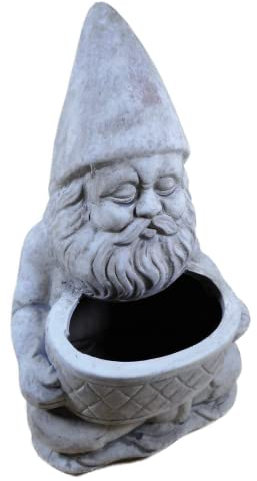 Generisch 1 Pflanztopf Gartenzwerg Wichtel 24 x 15 cm Garten Blumentopf Pflanzgefäß Deko GCE G3