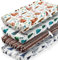Lot de 4 housses de matelas à langer unisexes pour bébé garçon ou fille Motif animaux de la forêt