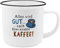 GRUSS & CO Becher Motiv Alles wird gut | New Bone China Porzellan, Emaille-Optik, 35 cl | Geschenk, Frühstück | 48502
