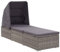 BULANED Sonnenliege mit Sonnenschutz und Auflagen, Gartenliege, Liegestuhl, Sonneninsel Outdoor, Sonnenstuhl, Gartenmöbel, Bäderliege, Relaxliege, Terrasse, Poly Rattan Grau