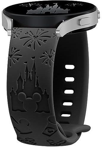 BEEXI Cartoon Gravierte Armband für Samsung Galaxy Watch 6/7/4/5 Active 2 (40/44mm) Damen, 20mm Weiches Silikonarmband für Classic 43-47mm/5 Pro 45mm/FE