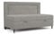 maison de reve - Boxspringbett Demi 100x200 cm, Taschenmatratze H3 (19 cm Hoch), mit Bettkasten und Kopfteil, Einzelbett, Webstoff, Grau Farbe