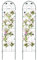 RELAX4LIFE Lot de 2/4 Treillis Plante Grimpante Exterieur, Treillis Jardin 180 CM en Métal, Support pour Plantes Grimpantes, Motif Oiseaux et Fleurs, pour Vigne Lierre Rose (Vert | 2Pcs, 180 CM)
