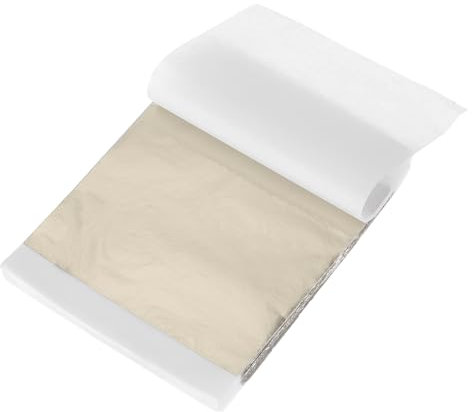 sourcing map 200 Pcs Gold Leaf Sheets 5.5 x 5.5 Imitation Gold Foil Sheets for Crafts,Picture Frames,Sculpture,Nails and DIY Arts Decoration,Champagne Silver