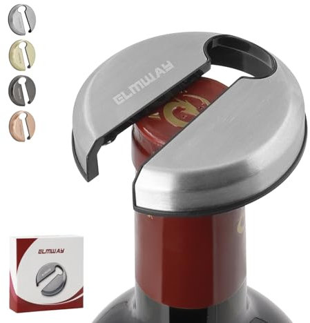 ELMWAY Magnetic Wine Foil Cutter – Stainless Steel Top, Durable ABS Body, Compact & Easy to Use, Perfect for Wine Lovers – Silver