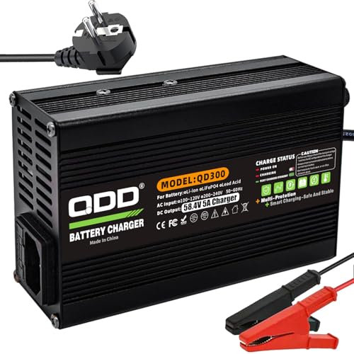 QDD 58,4 V 5 A Chargeur 58,4 V LiFePO4 Batterie Chargeur Intelligent Utilisé pour 16S 48 V LiFePO4 Batterie Haute Puissance