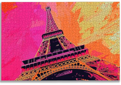 Puzzle 1500 Teile, Paris Puzzle 1500 Teile Erwachsene, Fantasie Holzpuzzle Erwachsene, EIN Herausforderndes Rätsel, Puzzlespiele für Die Ganze Familie, Holzpuzzle für Deko Wohnzimmer, Geschenke, -2224