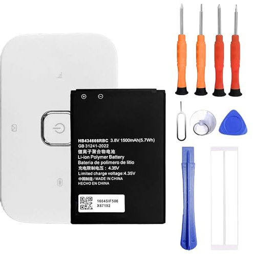 VUXYIT HB434666RBC compatible with Hua-wei E7553 E5575 E5573 E5577 R216 WiFi E5576-320 E5783-230a Replacement battery with repair toolkit