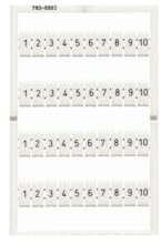 1 Stück Wago Beschriftungssystem für Etagenklemmen, Aufdruck waagerecht, 1-10 (10x)