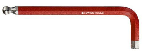 PB Swiss Tools RainBow Winkelschraubendreher Mit Kugelkopf Für Innensechskant-Schrauben, Verchromt, Pulverbeschichtet (rot)