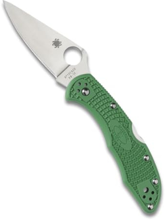Spyderco Delica 4 Lightweight 7.15 Signature Folding Knife with 2.90 Flat-Ground Steel Blade and High-Strength FRN Handle - PlainEdge Grind