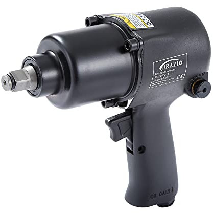 Avvitatore a Impulsi Pneumatico 1/2 660N.M Twin Hammer ORAZIO Chiave a Percussione ad Aria Professionale Svita e Avvita per Ruote Auto Furgoni Moto 215214