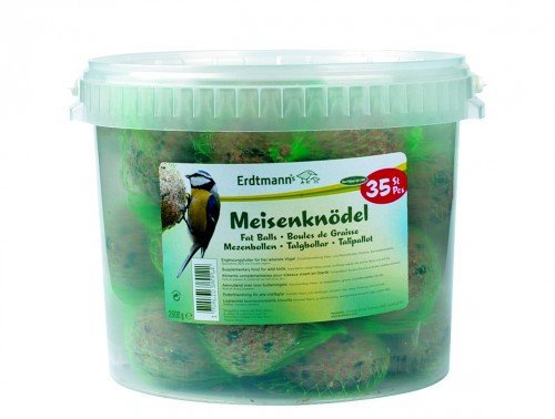Erdtmann's Meisenknödel 35 Stück im Eimer - Vogelfutter - Geschmacklos - 3500 Gramm