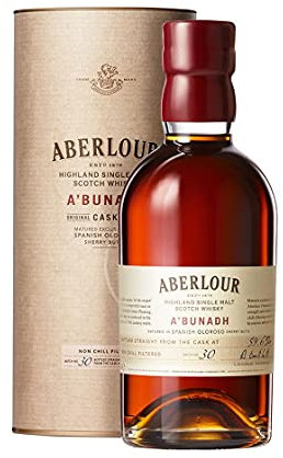Highland Single Malt Scotch Whisky A'bunadh Aberlour 0,7 ℓ, Astucciato