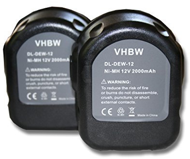 vhbw 2X Akku Ersatz für Rems 571510, 571510 R12, 571513 für Elektrowerkzeug (2000mAh NiMH 12 V)