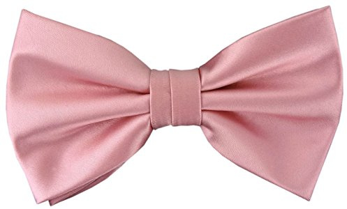 TigerTie satin N ud papillon en rosé unicolor + boîte, N ud papillon 30 cm bis 50 cm réglable