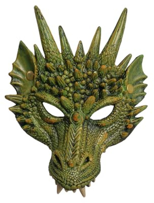 Fiestas Guirca - Dragon Crescent Mask Adult Unisex, Green, 2414