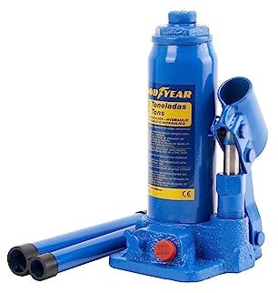 Goodyear Premium Martinetto Idraulico Jack Bottiglia 2 Ton, 180 A 350 mm, Blu