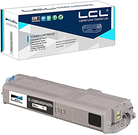 LCL C542 Schwarz Toner kompatibel für Oki C532 C542 MC563 MC573 kompatibel für Oki Farblaserdrucker C532dn C542dn MC563dn MC573dn (1-Pack)