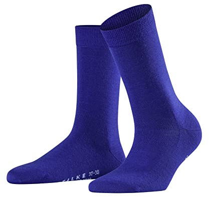 FALKE Damen Socken Softmerino W So Wolle Baumwolle einfarbig 1 Paar, Blau Imperial 6065, 41-42