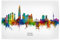 artboxONE Poster 30x20 cm Städte Seoul Skyline South Korea txt - Bild Seoul Painting Seoul