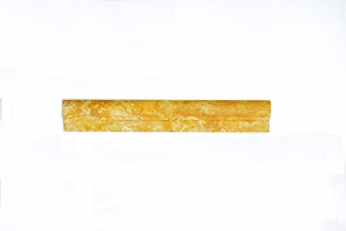 Borde Bordüre Travertin Naturstein gelb Profil Gold Antique Travertin für WAND BAD DUSCHE KÜCHE Mosaikmatte Mosaikplatte | 10 Bordüren