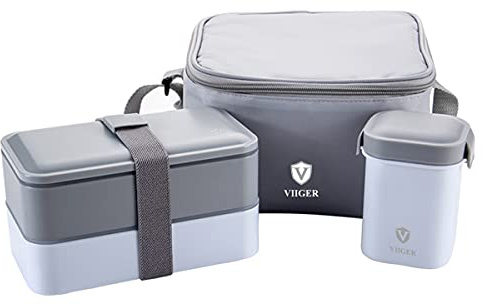 Lunch Box for Men Office Japanese Bento Box Lunch for Kids Boys School Women Mens Bento Lunch Box Ideas, with Carrying Bag Container for Soup Juice Water, Healthy Meal Prep Stackable Compartment
