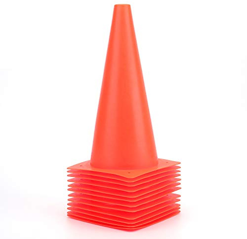 Coni di addestramento del traffico arancione da 30,5 cm, coni di parcheggio di sicurezza in plastica, coni di marcatore di campo di agilità per calcio, basket, calcio, allenamento, attività sportive