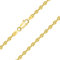 PLANETYS - Kaffeebohne Bohnenkette 925 Sterling Silber 18K Vergoldet Kette - Halskette - 2.5 mm Breite Längen 60 cm
