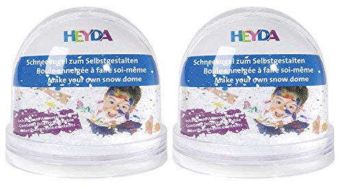 Heyda 204888400 Schneekugel zum Selbstgestalten aus Acryl (2 Schneekugeln)