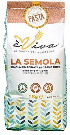 Agricola Piano - Remolierter Hartweizengrieß mit Weizenkeim 1 kg | Professioneller Grieß aus Apulien - Proteinreich, für hohe Hydratation - Ideal für Pasta und Brot - èViva
