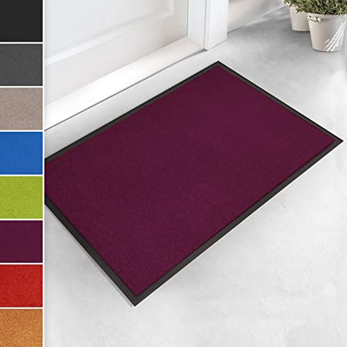 Schmutzfangmatte Joy | Use & Wash | Perfekter Schutz vor Schmutz und Feuchtigkeit | 7 kräftige Farben (60 x 180 cm, Aubergine)