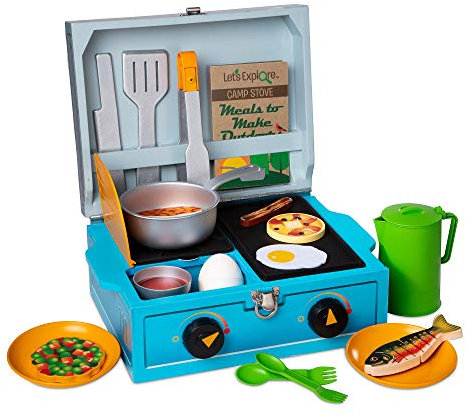 Melissa & Doug 40804 Let's Explore Camp Stove Pretend Spielset | 3+ | Geschenk für Jungen oder Mädchen