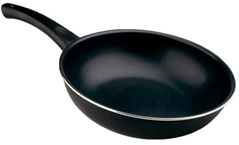 Tradineur - Sartén WOK de inducción rápida antiadherente - Fabricado en Aluminio - Incluye mango de silicona - Apto para inducción, gas, electricidad y vitrocerámica - Ø 26 cm