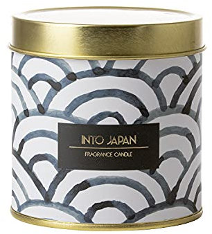 GUSTA Duftkerze in Dose Japan Bogen Ø7,2cm, blau/weiß/Gold