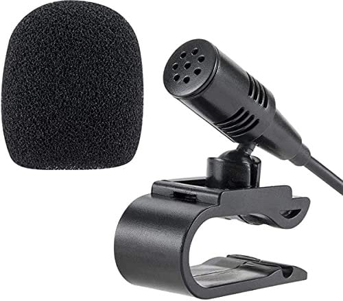 NewTH Mikrofon 3,5 mm Auto-Mikrofon Kompatibel mit Sony JVC Kenwood Boss Jensen Alpine Mic für Fahrzeug Head Unit mit Bluetooth Audio Stereo Radio CD DVD GPS, Plug and Play,mit 3-m-Kabel