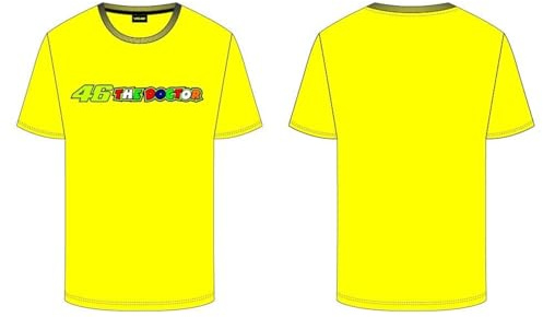 Valentino Rossi Unisex Vr46 Fan T-Shirt, gelb, M