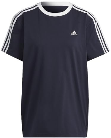adidas Damen Essentials 3-Stripes Tee, Legend Ink/White, M