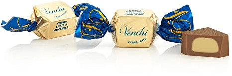 Venchi - Cioccolatini Cubotto Crema Latte - Cioccolato al Latte ripieno di Crema al Latte e Pasta di Nocciola in Busta Bulk, 1kg - Senza Glutine