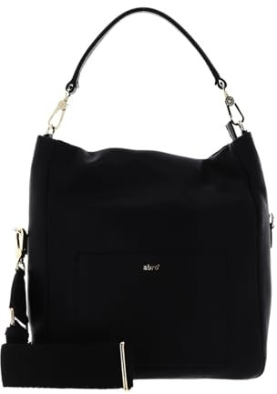 Abro Leather Dalia Hobo Bag Raquel Small S Black/Gold