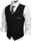 COOFANDY Weste Herren Anzugwesten V-Ausschnitt Elegant Casual Hochzeit Smoking Anzug Weste Slim fit Herrenwesten Schwarz XXXL